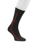 Black socks with contrasting stripe and logo TREZEE
