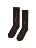 Black socks with contrasting stripe and logo TREZEE