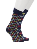 Men's socks with large and small monograms THAMES