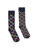 Men's socks with large and small monograms THAMES