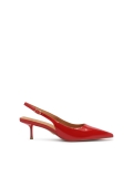 Red patent leather pumps with exposed heel BRIA