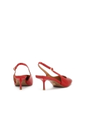 Red patent leather pumps with exposed heel BRIA