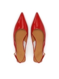 Red patent leather pumps with exposed heel BRIA