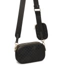 Black handbag with detachable pouch DORTHY