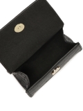 KAZAR monogrammed black leather key case ARABELLA