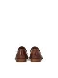 Leather loafers with cross strap OSVALDO