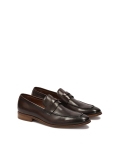 Business brown loafers with shaded upper OSVALDO