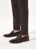 Business brown loafers with shaded upper OSVALDO