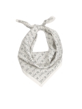 Cream silk scarf with three-dimensional pattern CHEYENNE