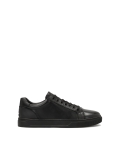 Black lace-up leather sneakers AJAKS