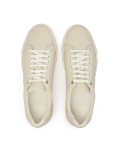 Light gray pea leather sneakers AJAKS