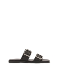 Leather slides with wide straps LIV