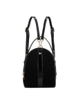 Compact backpack in suede and patent leather HEMERA
