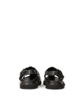 Black leather sandals with covered toes ANTONN