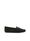 Women's nubuck black moccasins TRICIA