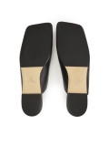 Slip-on black slides with square front  KS BRICE