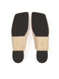 Leather slides on a flat sole with a square front KS BRICE