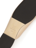 Leather slides on a flat sole with a square front KS BRICE