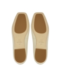 Cream ballerinas with a square line KS EDMEE