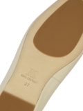Cream ballerinas with a square line KS EDMEE