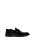 Monogrammed black slip-on loafers KS MAACURY