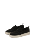 Black slip-on sneakers with silver logo  KS ETIENNE