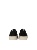 Black slip-on sneakers with silver logo  KS ETIENNE