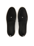 Black slip-on sneakers with silver logo  KS ETIENNE