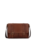 Brown shoulder bag with laptop pocket IRENEUSS