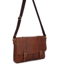 Brown shoulder bag with laptop pocket IRENEUSS