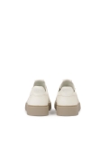 Leather sneakers in broken white with embroidered logo KS ETIENNE