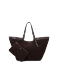 Brown large suede handbag NAN