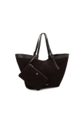 Brown large suede handbag NAN