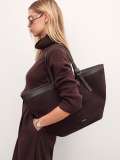Brown large suede handbag NAN