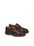 Brown derby style BROGUES with openwork embellishment ADAN