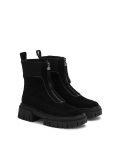 Suede boots with a zipper on the front of the upper ELODEA