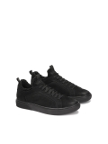 Black nubuck and fabric sneakers AUGUSTINNO
