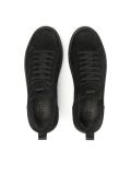 Black nubuck and fabric sneakers AUGUSTINNO