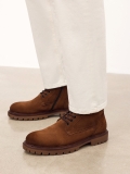 Brown men's boots made of natural suede OCTAVIOSS