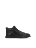 Black ankle sneakers in natural leather TRUXTON