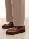 Brown loafers on a thicker sole CAMILIO