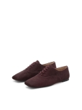 Maroon bristles leather shoes KS LORIENT