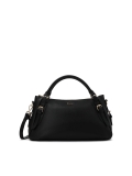Black universal leather handbag ELEONORE