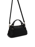 Black universal leather handbag ELEONORE