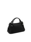 Black universal leather handbag ELEONORE