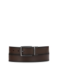 Double-sided men's natural leather belt KASPEROS