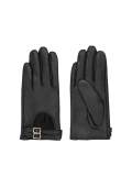 Leather gloves with cutout and straps ALMIRA