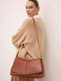 Light brown leather shoulder bag SOLEVIE