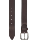Brown men's belt with rounded buckle CONSTANTINNO