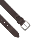 Brown men's belt with rounded buckle CONSTANTINNO